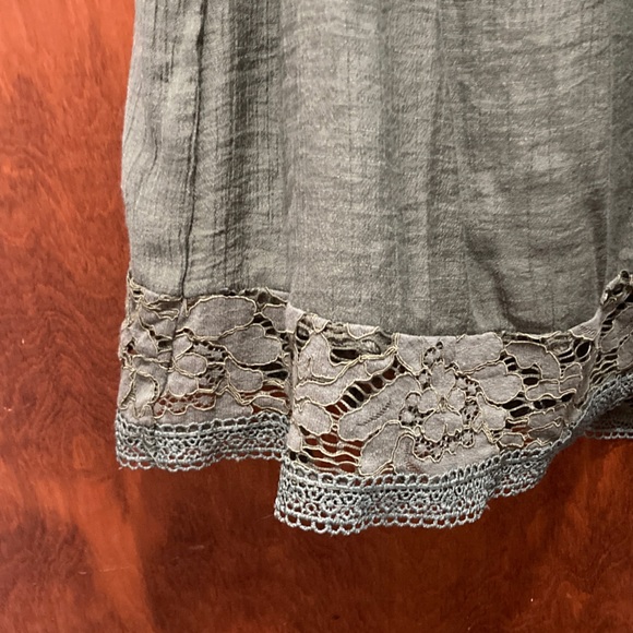 Zac & Rachel Olive Green Lacey 2X Dress - Picture 5 of 8